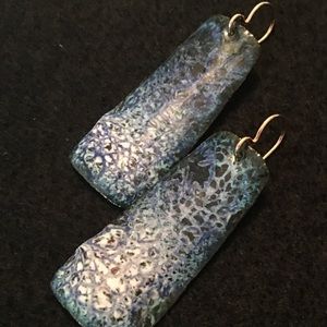 Enameled earrings